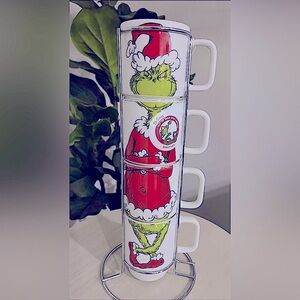 NWT 🎄🎁 2021 DR SEUSS ‘65TH ANNIVERSARY’ GRINCH COFFEE CUP COCOA MUG SET w/TOWER